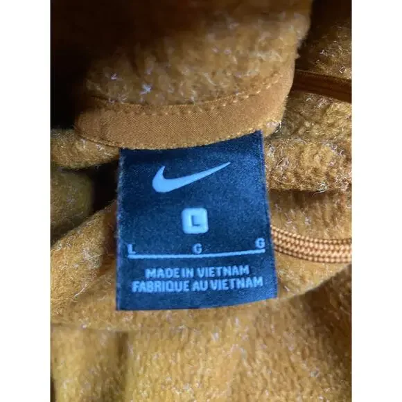 Nike Therma Fleece Long Neck Hoodie Burnt Sienna Brown Women's Size L - Picture 3 of 6